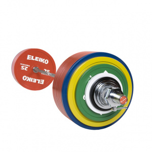 Штанга Eleiko в зборі для змагань з пауерліфтингу 435 кг кольорова 3001364