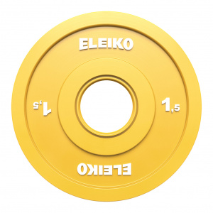 Олімпійський диск Eleiko для змагань з важкої атлетики 1,5 кг кольоровий 121-0015F