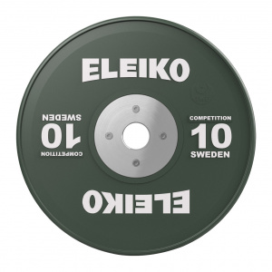 Олімпійський диск Eleiko для змагань з важкої атлетики 10 кг кольоровий 3001119-10