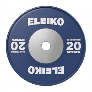 Олімпійський диск Eleiko для змагань з важкої атлетики 20 кг кольоровий 3001119-20