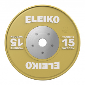 Олімпійський тренувальний диск Eleiko для важкої атлетики 15 кг кольоровий 3001120-15