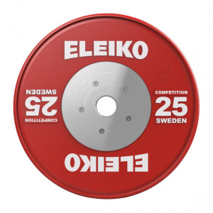 Олімпійський диск Eleiko для змагань з важкої атлетики 25 кг кольоровий 3001119-25