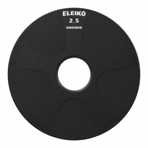Диск Eleiko для фітнесу Vulcano 2,5 кг чорний 324-0025