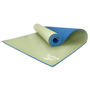 Мат для йоги двосторонній Reebok RAYG-11060BLGN блакитний/зелений